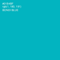 #01B4BF - Bondi Blue Color Image