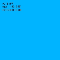 #01B4FF - Dodger Blue Color Image