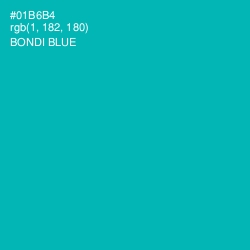 #01B6B4 - Bondi Blue Color Image