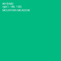 #01BA82 - Mountain Meadow Color Image