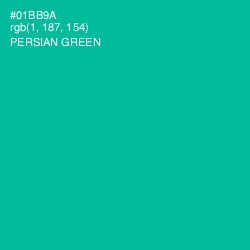 #01BB9A - Persian Green Color Image