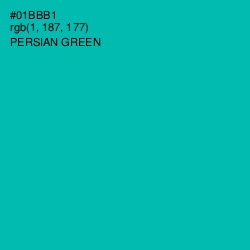 #01BBB1 - Persian Green Color Image