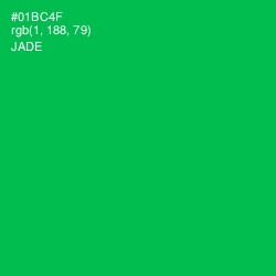 #01BC4F - Jade Color Image