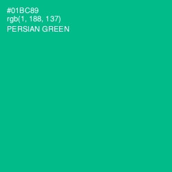 #01BC89 - Persian Green Color Image
