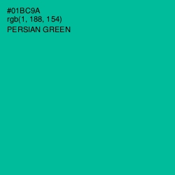 #01BC9A - Persian Green Color Image