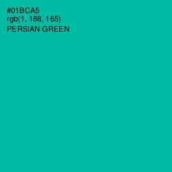 #01BCA5 - Persian Green Color Image