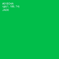 #01BD4A - Jade Color Image