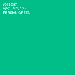 #01BD87 - Persian Green Color Image