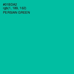 #01BDA2 - Persian Green Color Image