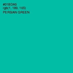 #01BDA5 - Persian Green Color Image