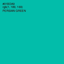 #01BDA9 - Persian Green Color Image