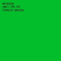 #01BE2A - Forest Green Color Image