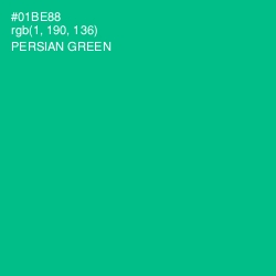 #01BE88 - Persian Green Color Image