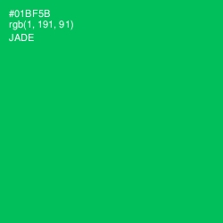 #01BF5B - Jade Color Image