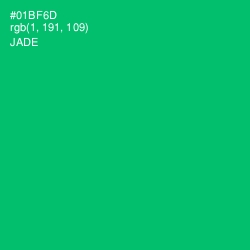 #01BF6D - Jade Color Image
