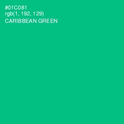 #01C081 - Caribbean Green Color Image