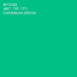 #01C083 - Caribbean Green Color Image