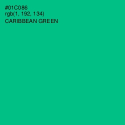 #01C086 - Caribbean Green Color Image
