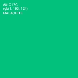 #01C17C - Malachite Color Image