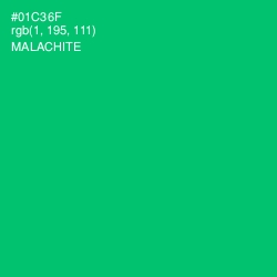 #01C36F - Malachite Color Image