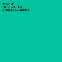 #01C49F - Caribbean Green Color Image