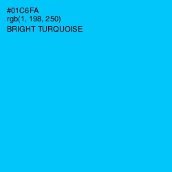 #01C6FA - Bright Turquoise Color Image