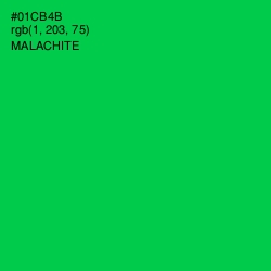 #01CB4B - Malachite Color Image