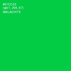 #01CC43 - Malachite Color Image