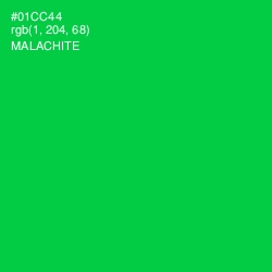 #01CC44 - Malachite Color Image