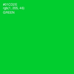 #01CD2E - Green Color Image
