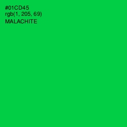 #01CD45 - Malachite Color Image