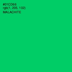 #01CD66 - Malachite Color Image