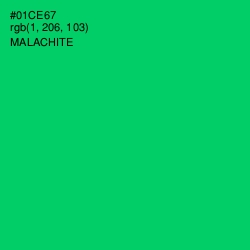 #01CE67 - Malachite Color Image