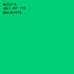 #01CF74 - Malachite Color Image