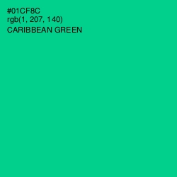 #01CF8C - Caribbean Green Color Image