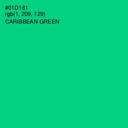 #01D181 - Caribbean Green Color Image