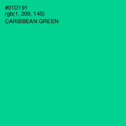 #01D191 - Caribbean Green Color Image