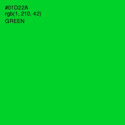 #01D22A - Green Color Image