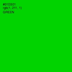 #01D301 - Green Color Image