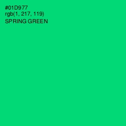 #01D977 - Spring Green Color Image