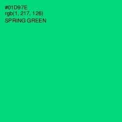 #01D97E - Spring Green Color Image