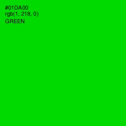 #01DA00 - Green Color Image