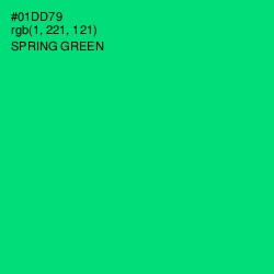 #01DD79 - Spring Green Color Image