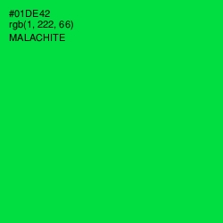 #01DE42 - Malachite Color Image