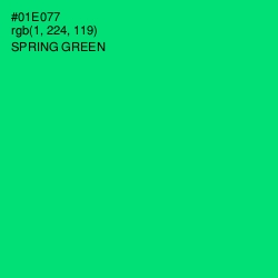 #01E077 - Spring Green Color Image