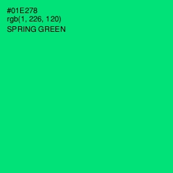 #01E278 - Spring Green Color Image