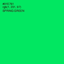 #01E761 - Spring Green Color Image