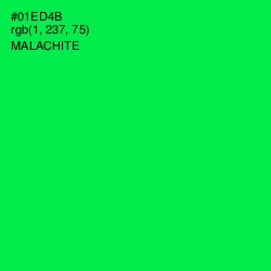 #01ED4B - Malachite Color Image