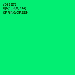 #01EE72 - Spring Green Color Image