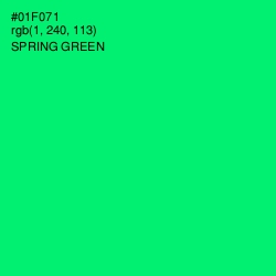 #01F071 - Spring Green Color Image